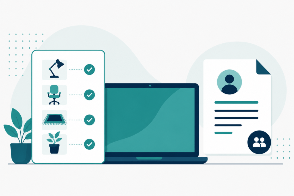 Standardized interior home decor ideas checklist for remote team onboarding
