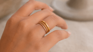 Stackable rings set worn as a versatile everyday jewelry style