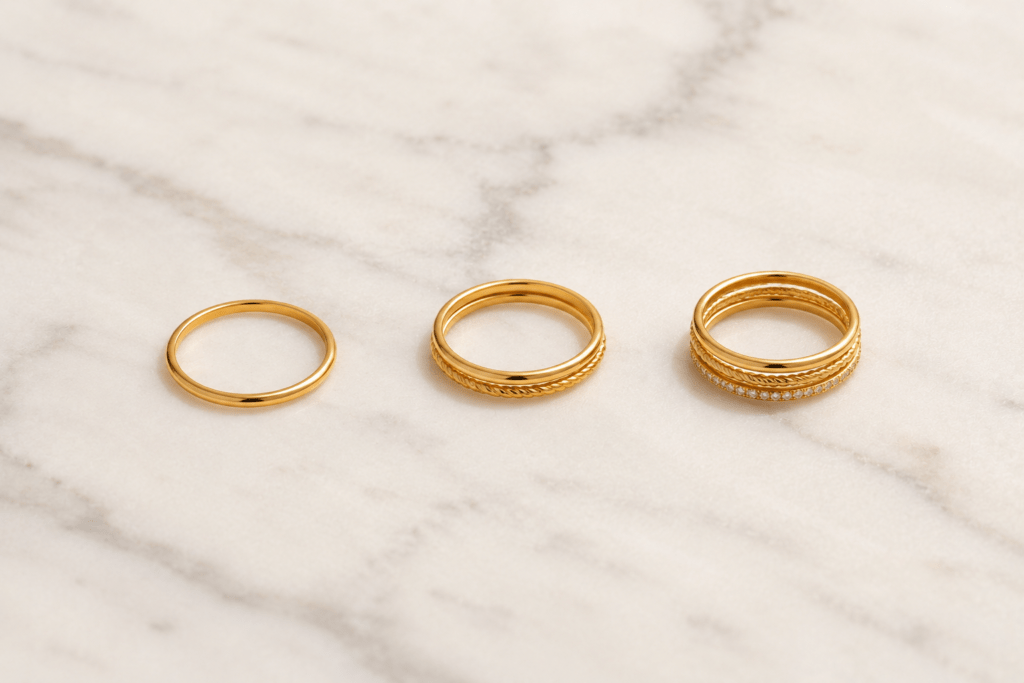 Building a stackable rings collection gradually over time